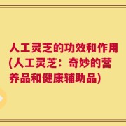 人工灵芝的功效和作用(人工灵芝：奇妙的营养品和健康辅助品)