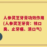人参灵芝牙膏功效作用(人参灵芝牙膏：祛口臭、止牙痛、清口气)