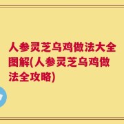 人参灵芝乌鸡做法大全图解(人参灵芝乌鸡做法全攻略)