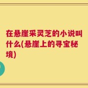 在悬崖采灵芝的小说叫什么(悬崖上的寻宝秘境)
