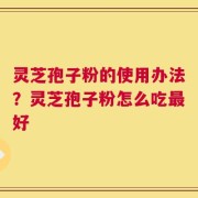 灵芝孢子粉的使用办法？灵芝孢子粉怎么吃最好
