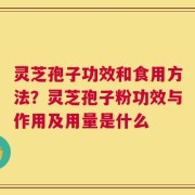 灵芝孢子功效和食用方法？灵芝孢子粉功效与作用及用量是什么