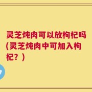 灵芝炖肉可以放枸杞吗(灵芝炖肉中可加入枸杞？)