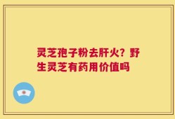 灵芝孢子粉去肝火？野生灵芝有药用价值吗