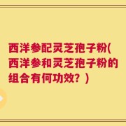 西洋参配灵芝孢子粉(西洋参和灵芝孢子粉的组合有何功效？)
