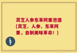 灵芝人参东革阿里泡酒(灵芝、人参、东革阿里，自制美味革命！)