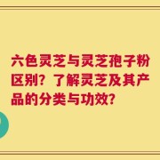六色灵芝与灵芝孢子粉区别？了解灵芝及其产品的分类与功效？