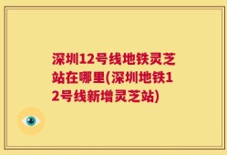 深圳12号线地铁灵芝站在哪里(深圳地铁12号线新增灵芝站)