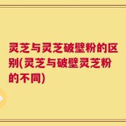 灵芝与灵芝破壁粉的区别(灵芝与破壁灵芝粉的不同)