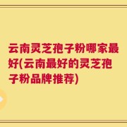 云南灵芝孢子粉哪家最好(云南最好的灵芝孢子粉品牌推荐)