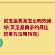灵芝桑黄茶怎么喝效果好(灵芝桑黄茶的最佳饮用方法和功效)