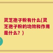 灵芝孢子粉有什么(灵芝孢子粉的功效和作用是什么？)