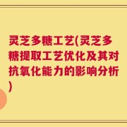 灵芝多糖工艺(灵芝多糖提取工艺优化及其对抗氧化能力的影响分析)