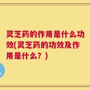 灵芝药的作用是什么功效(灵芝药的功效及作用是什么？)