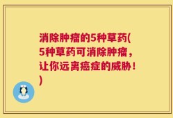 消除肿瘤的5种草药(5种草药可消除肿瘤，让你远离癌症的威胁！)