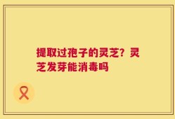 提取过孢子的灵芝？灵芝发芽能消毒吗