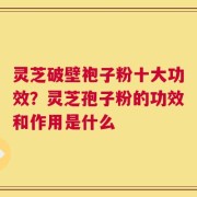 灵芝破壁袍子粉十大功效？灵芝孢子粉的功效和作用是什么