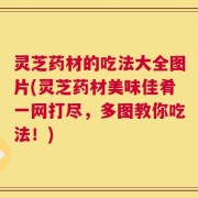 灵芝药材的吃法大全图片(灵芝药材美味佳肴一网打尽，多图教你吃法！)