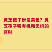 灵芝孢子粉是黄色？灵芝孢子粉有机和无机的区别