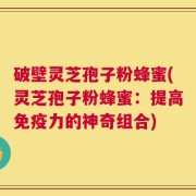 破壁灵芝孢子粉蜂蜜(灵芝孢子粉蜂蜜：提高免疫力的神奇组合)