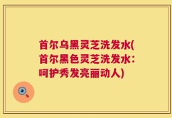 首尔乌黑灵芝洗发水(首尔黑色灵芝洗发水：呵护秀发亮丽动人)