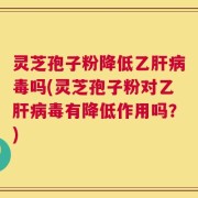 灵芝孢子粉降低乙肝病毒吗(灵芝孢子粉对乙肝病毒有降低作用吗？)