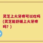 灵芝上火牙疼可以吃吗(灵芝能舒缓上火牙疼吗？)
