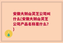 安徽大别山灵芝公司叫什么(安徽大别山灵芝公司产品名称是什么？)