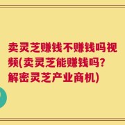卖灵芝赚钱不赚钱吗视频(卖灵芝能赚钱吗？解密灵芝产业商机)