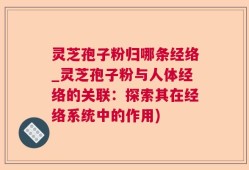 灵芝孢子粉归哪条经络_灵芝孢子粉与人体经络的关联：探索其在经络系统中的作用)