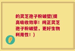 的灵芝孢子粉破壁(提高吸收效率！纯正灵芝孢子粉破壁，更好生物利用性！)