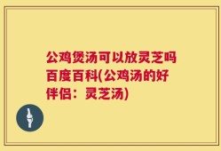 公鸡煲汤可以放灵芝吗百度百科(公鸡汤的好伴侣：灵芝汤)