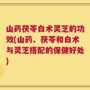 山药茯苓白术灵芝的功效(山药、茯苓和白术与灵芝搭配的保健好处)