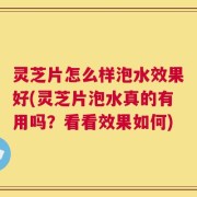 灵芝片怎么样泡水效果好(灵芝片泡水真的有用吗？看看效果如何)