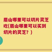眉山哪里可以切片灵芝吃(眉山哪里可以买到切片的灵芝？)