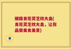 细路青花灵芝纹大盘(青花灵芝纹大盘，让你品尝美食美景)