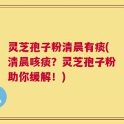 灵芝孢子粉清晨有痰(清晨咳痰？灵芝孢子粉助你缓解！)