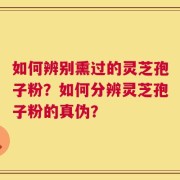 如何辨别熏过的灵芝孢子粉？如何分辨灵芝孢子粉的真伪？