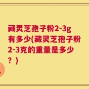 藏灵芝孢子粉2-3g有多少(藏灵芝孢子粉2-3克的重量是多少？)