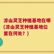 凉山灵芝种植基地在哪(凉山灵芝种植基地位置在何处？)