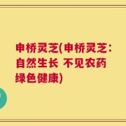 申桥灵芝(申桥灵芝：自然生长 不见农药 绿色健康)