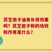 灵芝孢子油有补肾效果吗？灵芝孢子粉的功效和作用是什么？