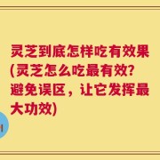 灵芝到底怎样吃有效果(灵芝怎么吃最有效？避免误区，让它发挥最大功效)