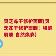 灵芝冻干修护面膜(灵芝冻干修护面膜：唤醒肌肤 自然焕彩)