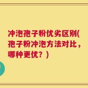 冲泡孢子粉优劣区别(孢子粉冲泡方法对比，哪种更优？)