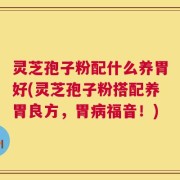 灵芝孢子粉配什么养胃好(灵芝孢子粉搭配养胃良方，胃病福音！)