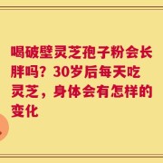 喝破壁灵芝孢子粉会长胖吗？30岁后每天吃灵芝，身体会有怎样的变化