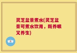 灵芝盆景煮水(灵芝盆景可煮水饮用，既养眼又养生)
