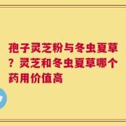 孢子灵芝粉与冬虫夏草？灵芝和冬虫夏草哪个药用价值高