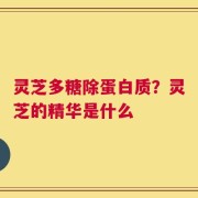 灵芝多糖除蛋白质？灵芝的精华是什么